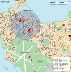 Reykjavik, Iceland Tourist Map