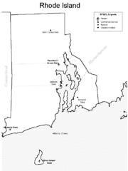 Rhode Island Airports Map