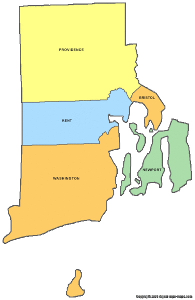 Rhode Island Counties Map