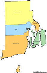 Rhode Island Counties Map Rhode Island Counties Map