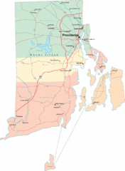 Rhode Island Road Map