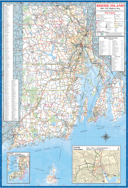 Rhode Island Road Map