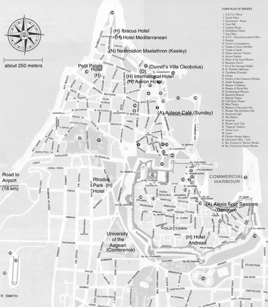 Rhodes Tourist Map - Rhodes Greece • mappery
