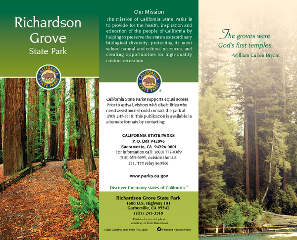 Richardson Grove State Park Map