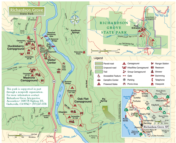Richardson Grove State Park Map