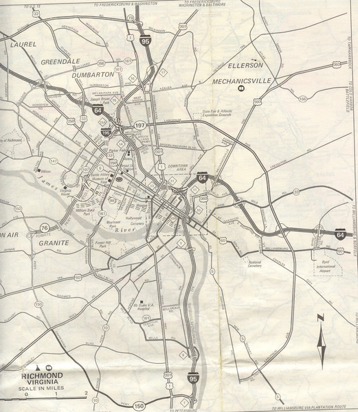 Richmond, Virgina City Map