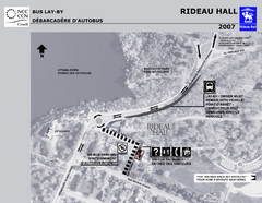 Rideau Hall Tour Bus Lay-By Map