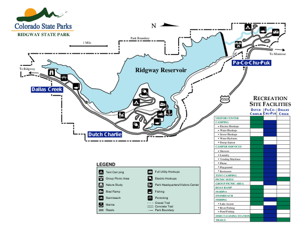 Ridgway State Park Map