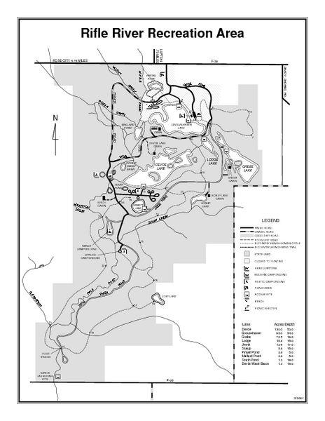 Rifle River Recreation Area, Michigan Site Map