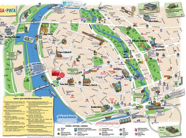 Riga Tourist Map