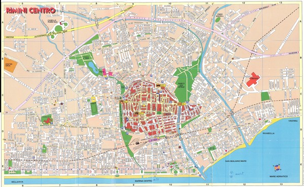 Rimini centro Map