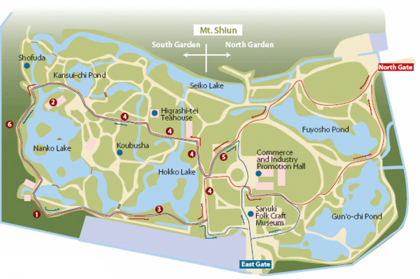 Ritsurin Park Map