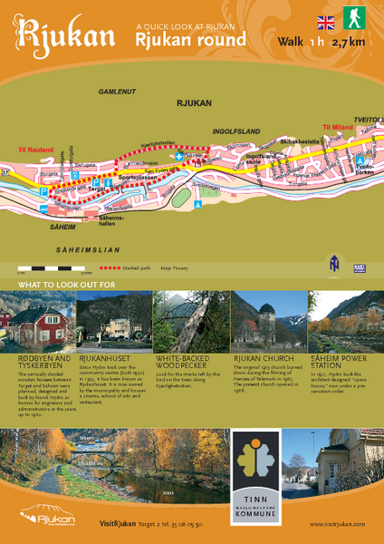 Rjukan Walking Map