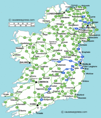 Road Map of Ireland