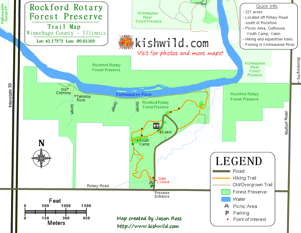 Rockford Rotary Forest Preserve Map Rockford IL • mappery