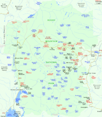 Rocky Mountain National Park Tourist Map