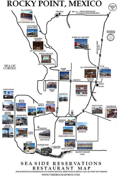 Rocky Point, New Mexico Restaurants Map