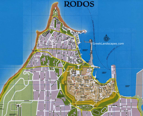 Rodos City Map