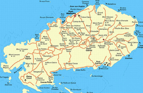Map Of Rodrigues With Roads Rodrigues Island With Cap Soleil Agency Map - Mauritius • Mappery Map Of Rodrigues With Roads Rodrigues Island With Cap Soleil Agency Map - Mauritius • Mappery