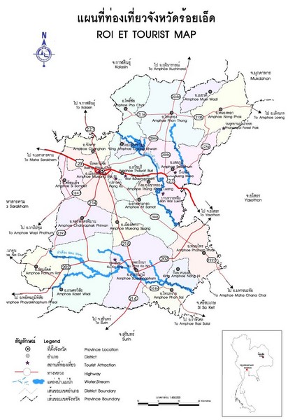 Roi Et Tourist Map