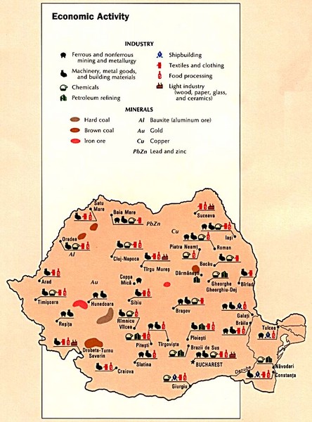 Romania Economic Activity Map