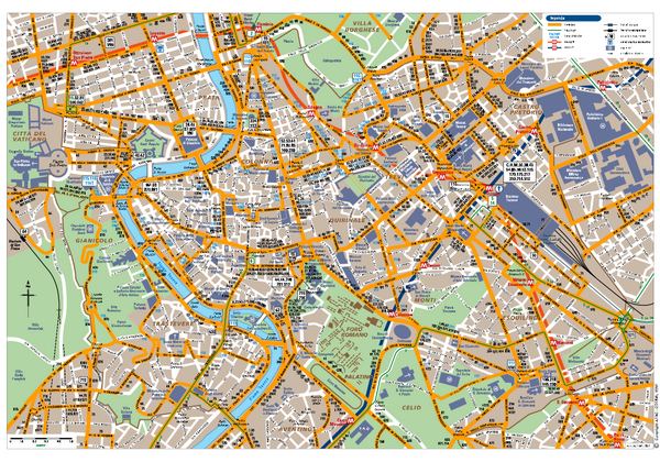 Rome Centro Transportation Map