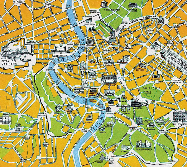 Rome City Tourist Map