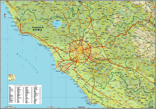 Rome Province Map