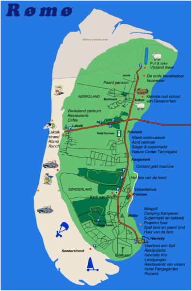 Romo Island Tourist Map