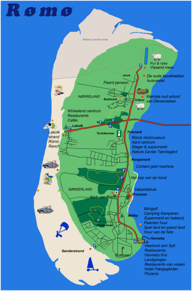 Romo Island Tourist Map - Romo Island • mappery