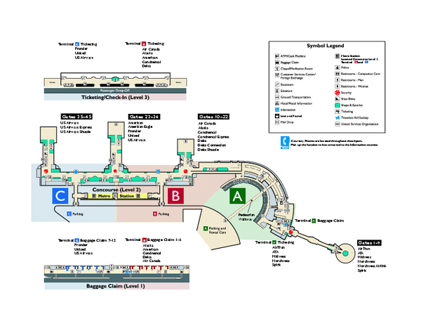 Ronald Reagan Washington National Airport Map Ronald Reagan