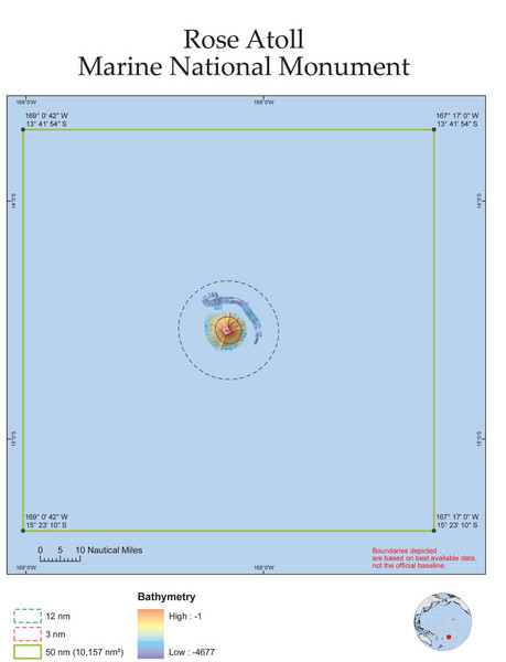 Rose Atoll National Marine Monument Tourist Map