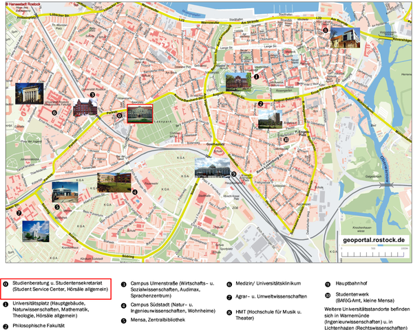 Rostock Tourist map