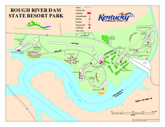 Rough River Dam State Resort Park Map
