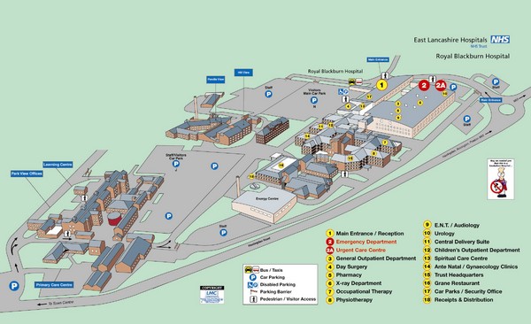 Royal Blackburn Hospital Map