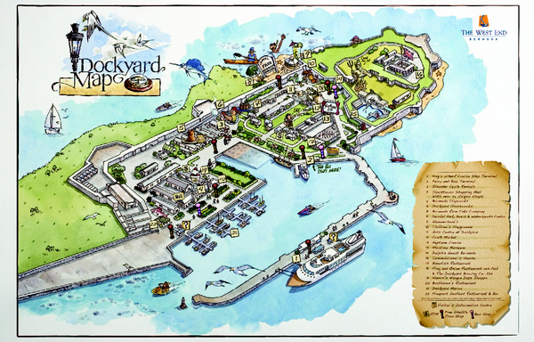 Royal Naval Dockyard Tourist Map