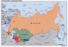 Russia, Northern China and Northern Asia Map