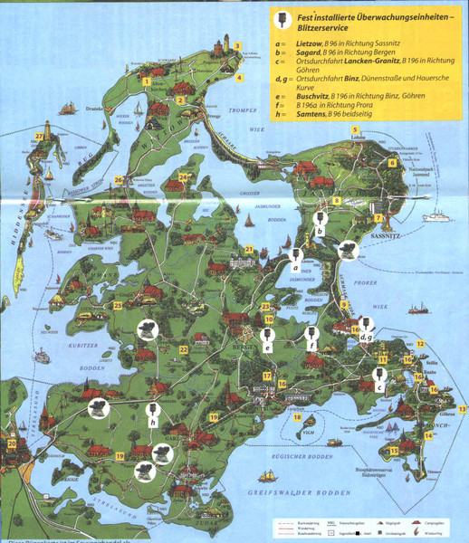 Rügen Tourist Map