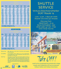 SCAT Shuttle Map: Ventura Harbor to Downtown Ventura, Ventura, California