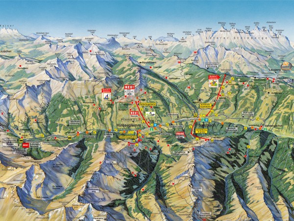 Saalbach Hinterglemm Summer Hiking Map - Saalbach Austria • mappery