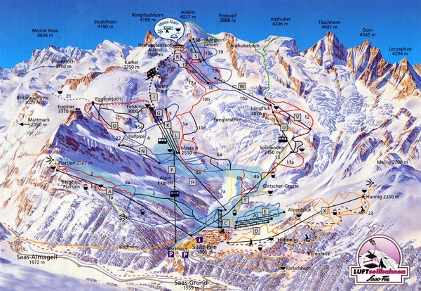 Saas-Fee Map