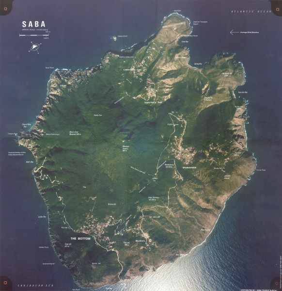 Saba aerial map