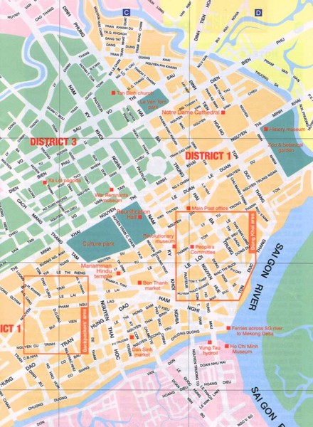 Saigon Vietnam City map