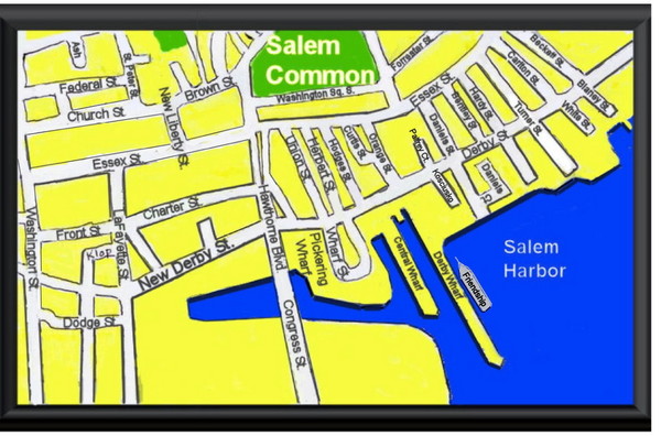 Salem, Massachusetts Guide Map