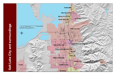 Salt Lake City and Surrounding Area Map
