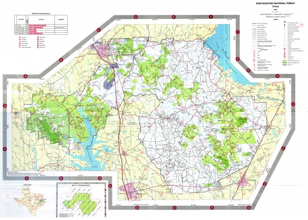 Sam Houston National Forest Map