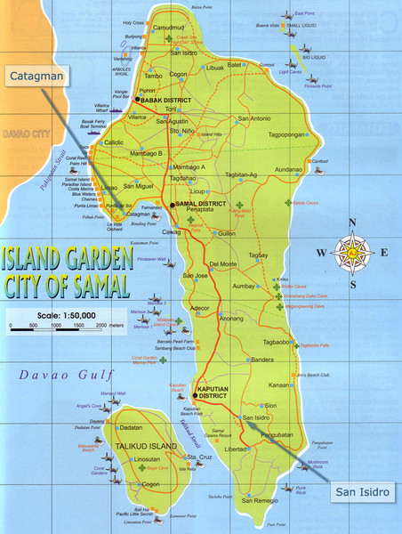 Samal Island Map
