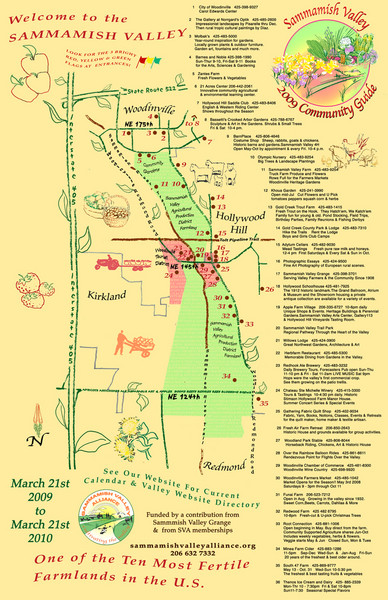 Sammamish Valley Guide Map