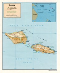 Samoa Islands Map