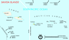 Samoa Islands Tourist Map